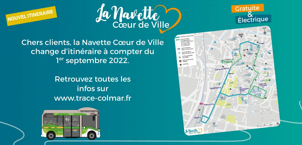 Nouvel itinéraire de la Navette Coeur de Ville
