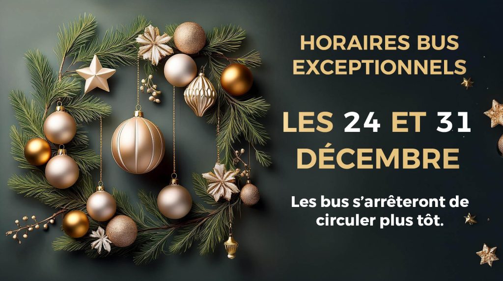Fin de services avancée les 24 et 31 décembre
