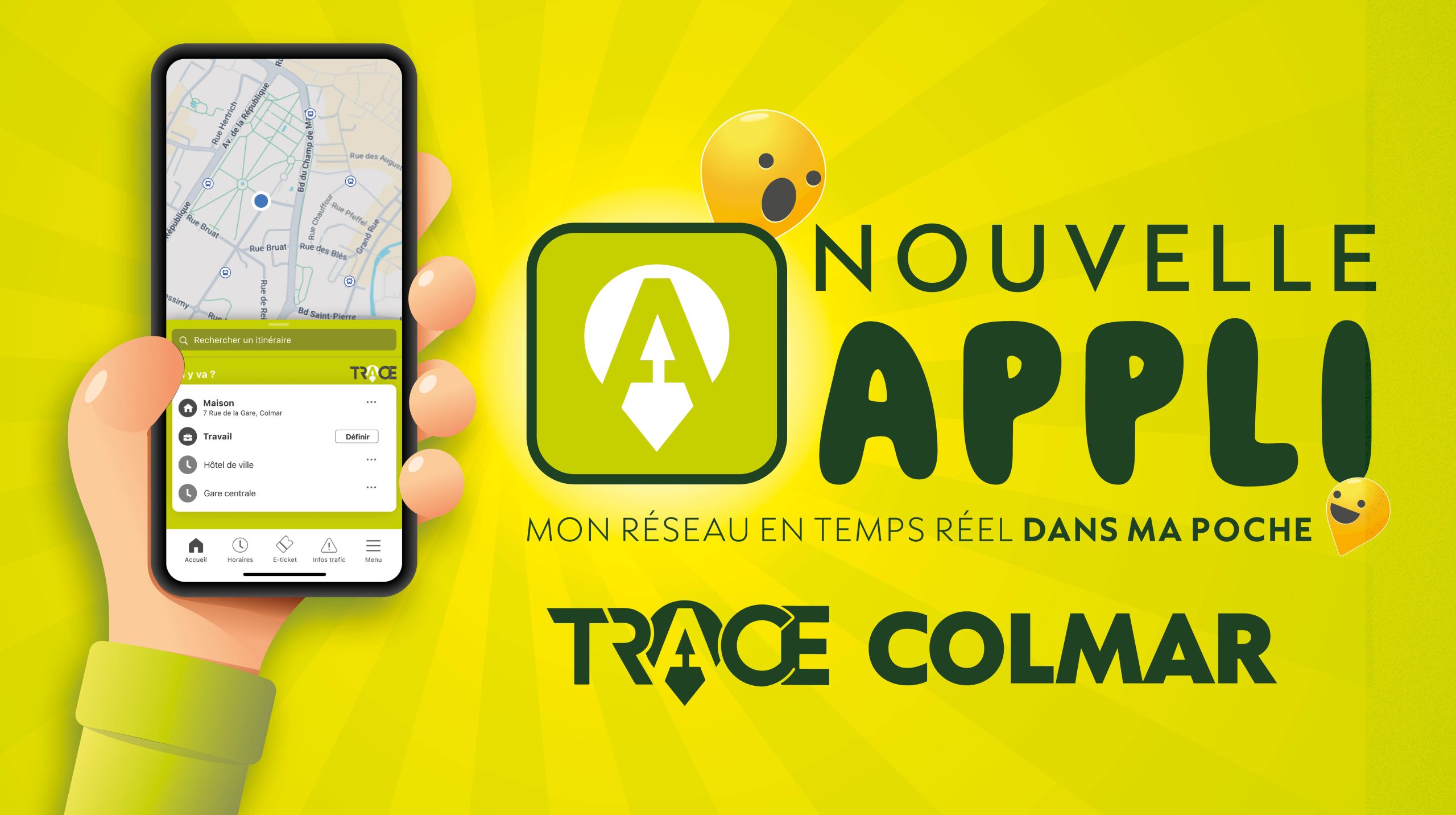 Votre bus en temps réel avec la nouvelle appli « Trace Colmar » !