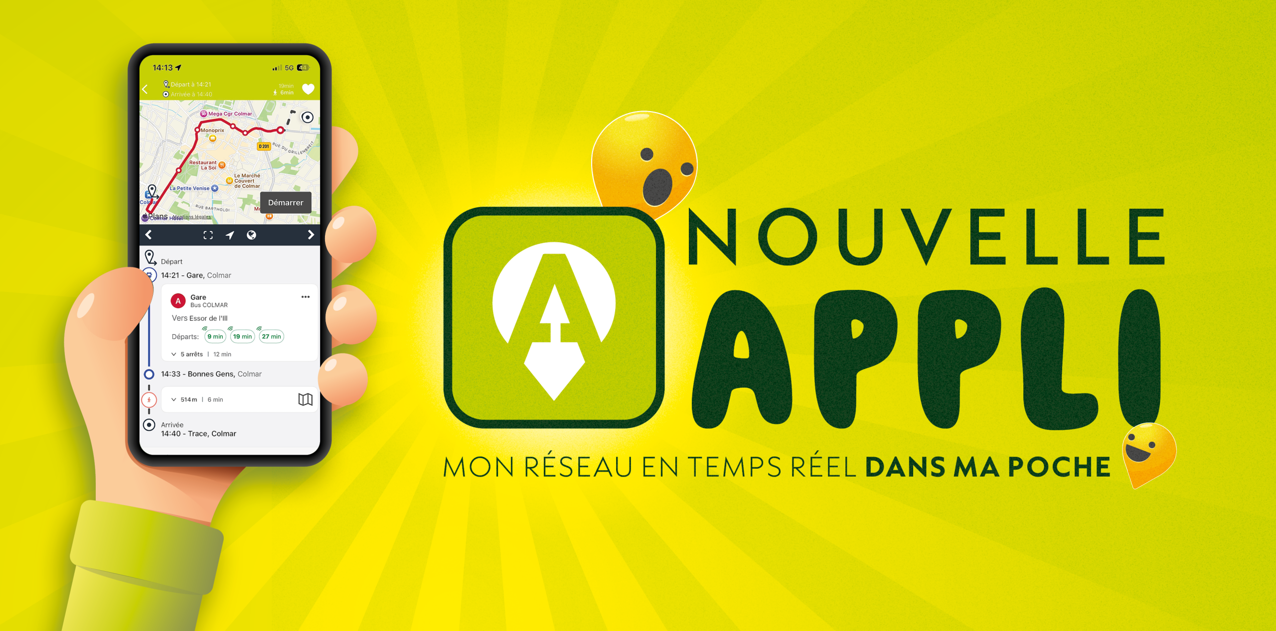 Votre bus en temps réel avec la nouvelle appli « Trace Colmar » !