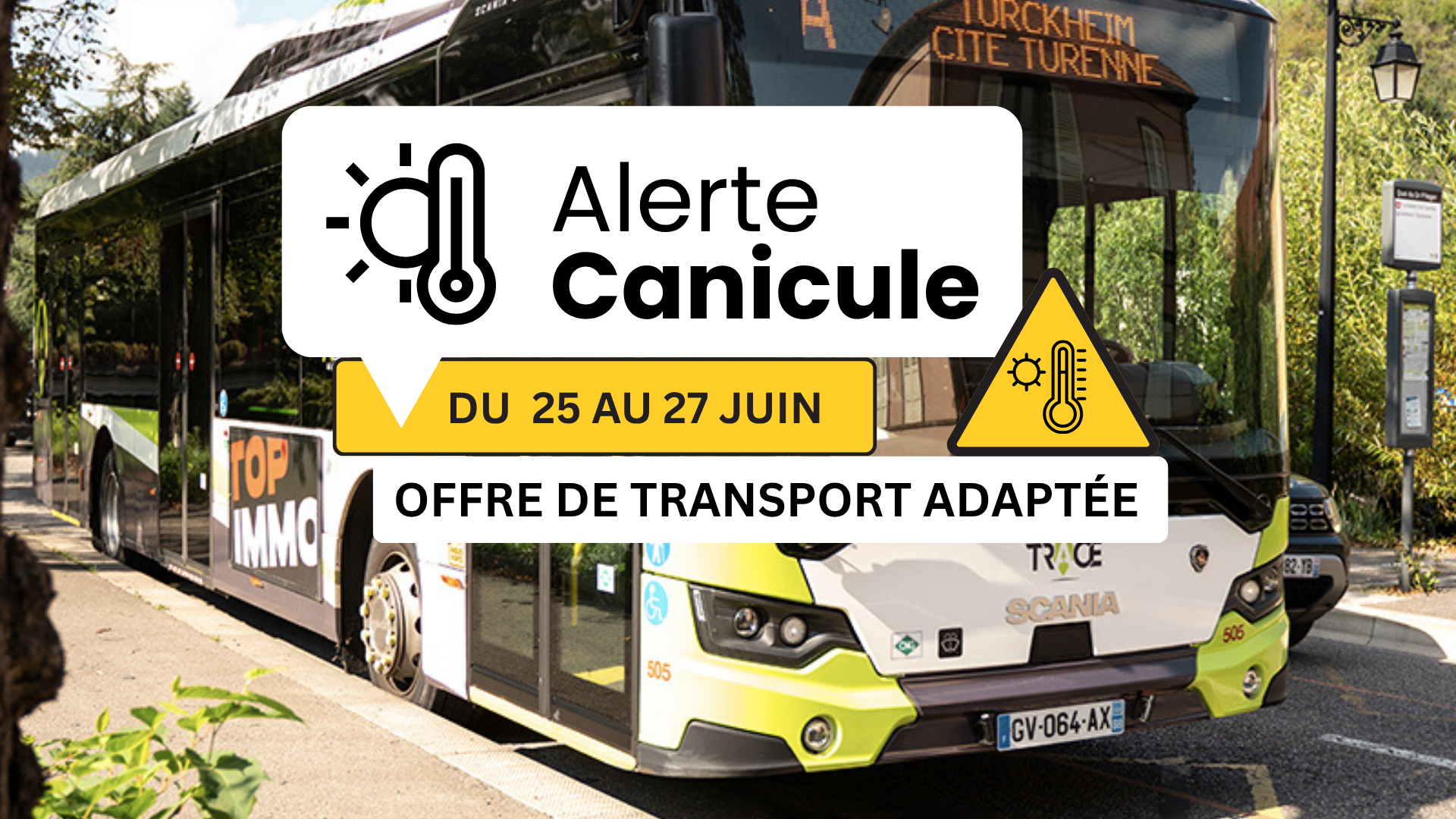 Vigilance rouge canicule – offre transport réduite