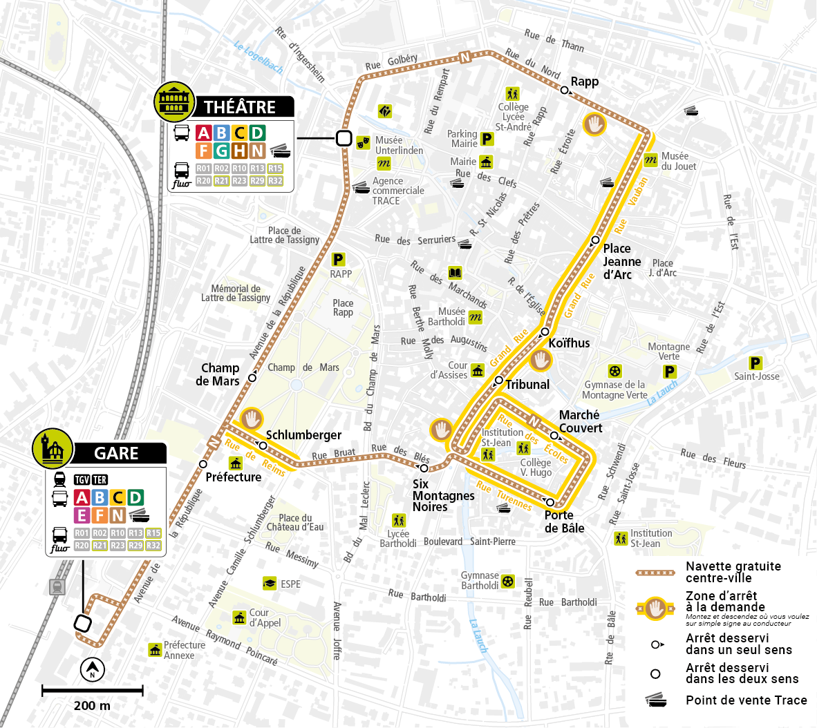 plan navette coeur de ville